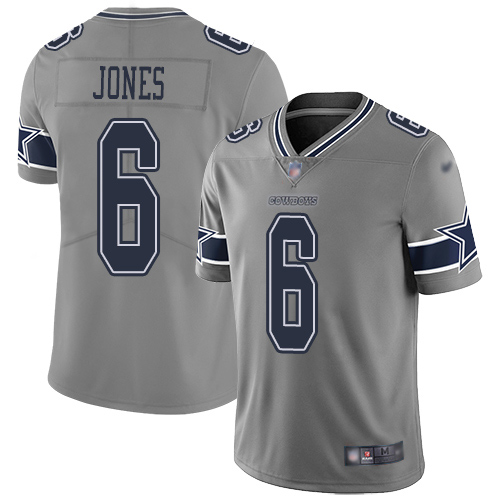 Men Dallas Cowboys Limited Gray Chris Jones #6 Inverted Legend NFL Jersey